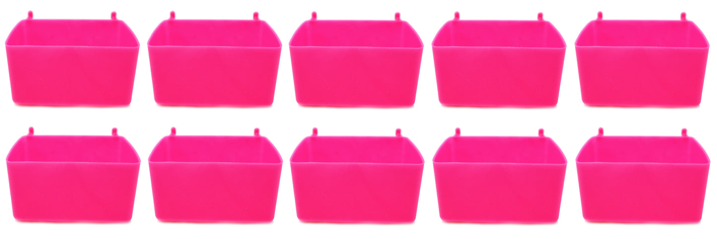 Small Plastic Pink PegBoard Storage / Part Bins- Organizer garage, home or shop