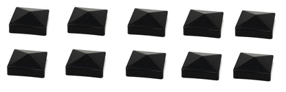 4x4 True (100mm x 100mm) Plastic Pyramid Fence Post Cap Black or White for True Actual 4" x 4" Posts