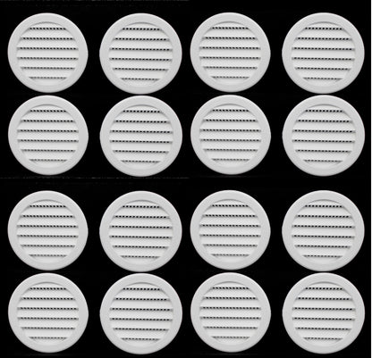 3" Round Plastic Louver Soffit Air Vent Reptile Screen Grille Cover