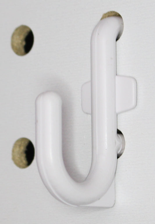 J Style White Plastic Locking Pegboard Hooks Plastic Locking Pegboard Hooks - Crafts / Tools