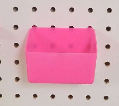 Small Plastic Pink PegBoard Storage / Part Bins- Organizer garage, home or shop