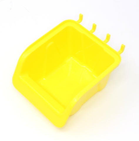 Medium Plastic Yellow Pegboard Storage Bins