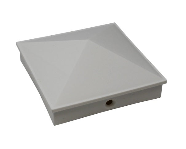 JSP MANUFACTURING Plastic Pyramid Fence Post Cap, 4.5x4.5 Inch Nominal, Pre-Drilled Hole, Multiple Pack Sizes