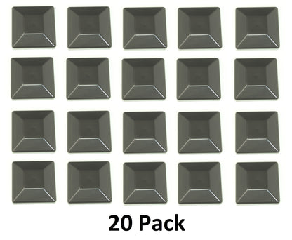 4x4 Nominal (3-5/8"x 3-5/8") Black Plastic Fence Post Caps with a smooth flat top