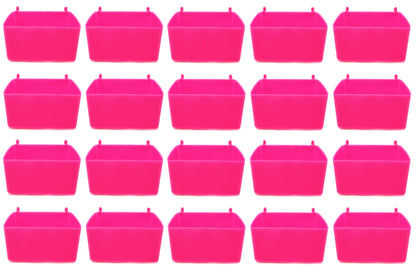 Small Plastic Pink PegBoard Storage / Part Bins- Organizer garage, home or shop