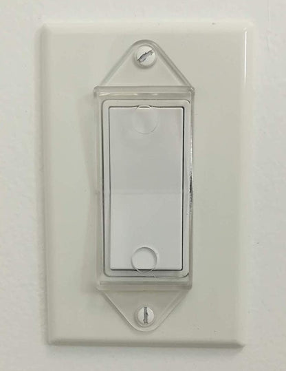 Clear Rocker Switch Plate Cover Guard Keeps Light Switch ON or Off - Multi Pack