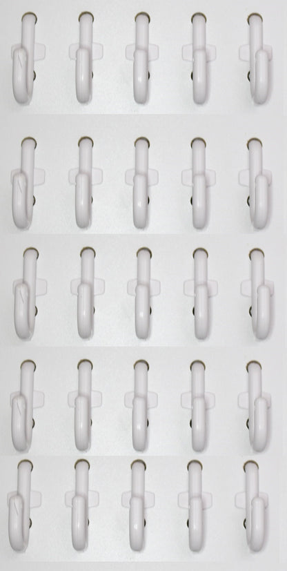 J Style White Plastic Locking Pegboard Hooks Plastic Locking Pegboard Hooks - Crafts / Tools