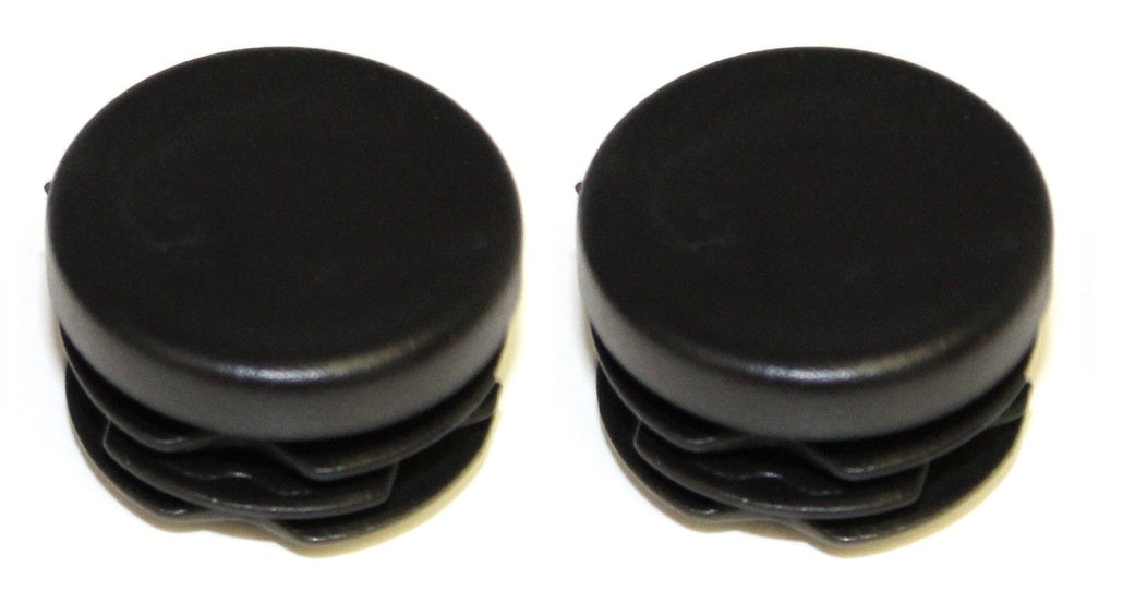 Round black deals plastic end caps