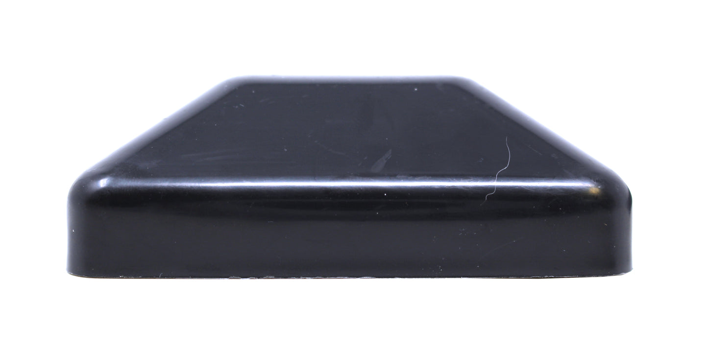 4x4 Nominal (3-5/8"x 3-5/8") Black Plastic Fence Post Caps with a smooth flat top