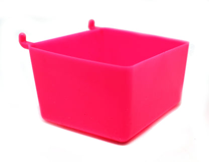 Small Plastic Pink PegBoard Storage / Part Bins- Organizer garage, home or shop