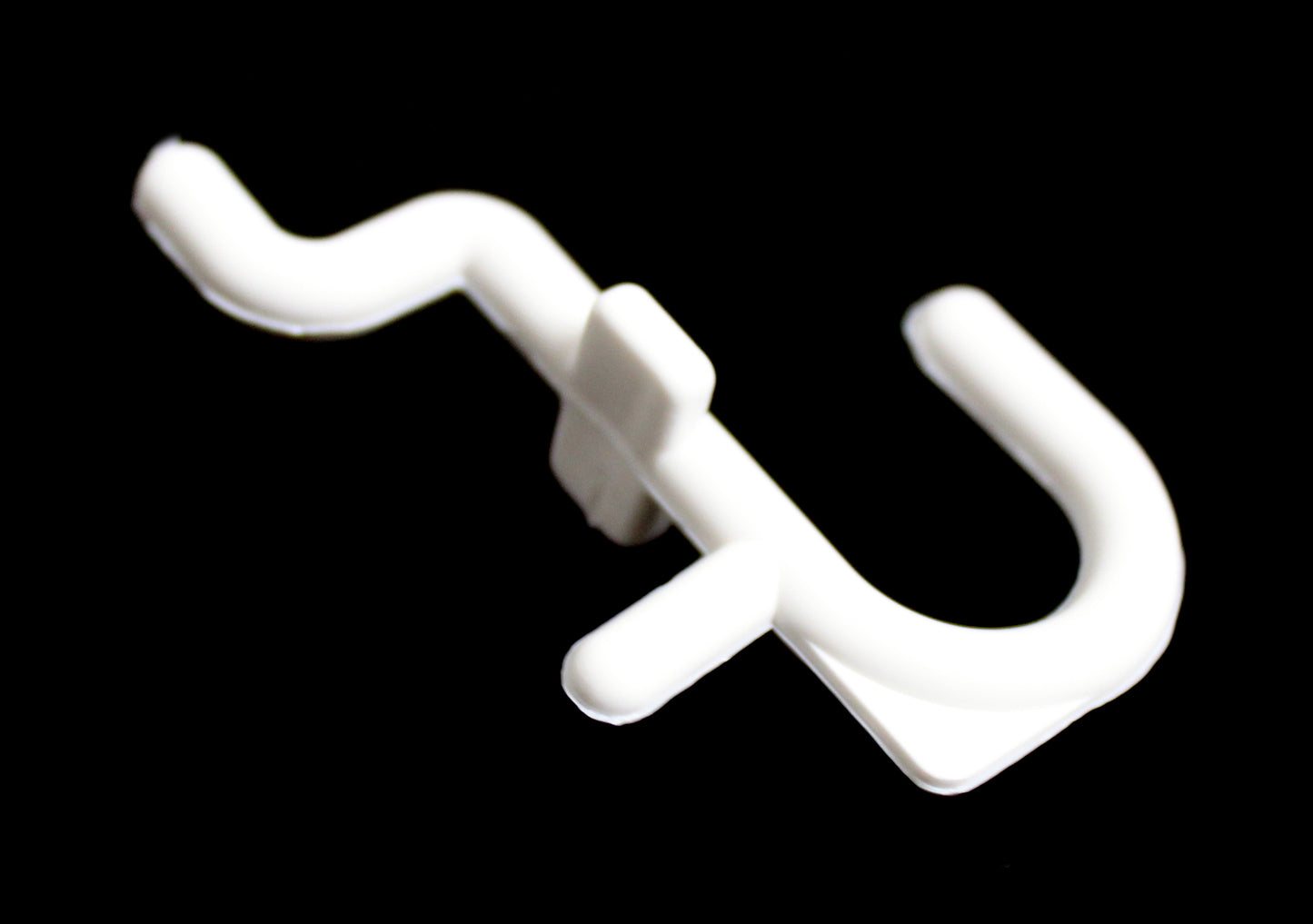 NON-Locking J Style White Plastic Pegboard Hooks Plastic Pegboard Hooks - Crafts / Tools