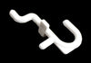 NON-Locking J Style White Plastic Pegboard Hooks Plastic Pegboard Hooks - Crafts / Tools -Multi-Quantity packs