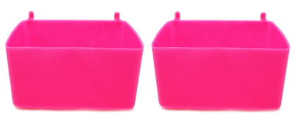 Small Plastic Pink PegBoard Storage / Part Bins- Organizer garage, home or shop