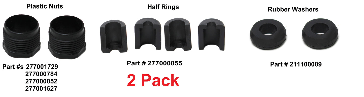 Aftermarket SeaDoo Steering Reverse Cable Plastic Lock Nut Kit 277001729 277000055 211100009 - Multi-Pack