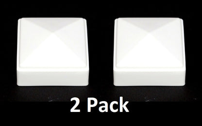 2x2 White Plastic Fence Post Cap for metal, plastic or vinyl fence- Multi Pack