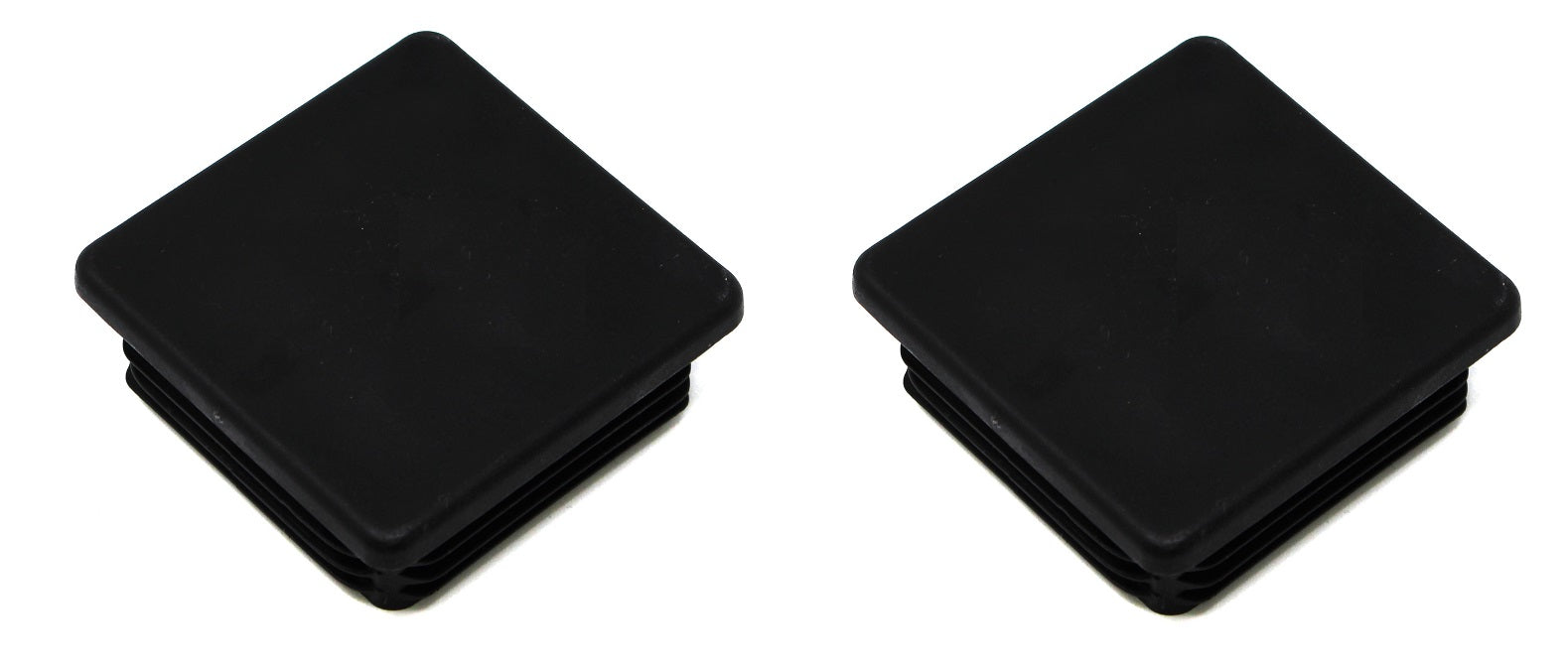 Alltrade Supply Square Tubing Plugs – 2 Inch, Black Matte, Push-In – 12 Pack
