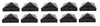4x6 True (100mmx155mm) Plastic Pyramid Fence Post Caps with Pre-Drilled Hole Black or White Multi- Quantity Packs