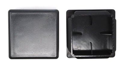 Tubing Caps 4" Square Black Plastic 4x4 inch, Finishing Plug, Pipe Tubing End Cap, Durable Chair Glide Universal