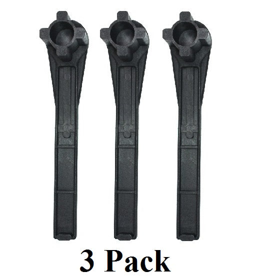 4-in-1 Gas and Bung Wrench Non Sparking Solid Drum Bung Nut Wrench (BLACK)