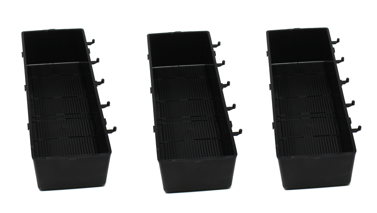 Heavy Duty Black Peg Board Storage Bin - Parts Storage Bins Hooks to Peg Tool Board Workbench Craft