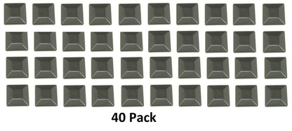 4x4 Nominal (3-5/8"x 3-5/8") Black Plastic Fence Post Caps with a smooth flat top