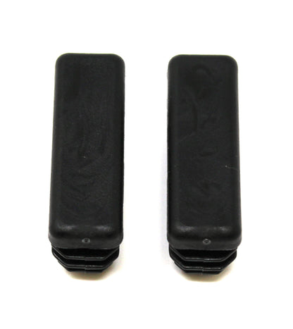 Tubing Caps 1/2 x 1-1/2 inch Rectangle Black Plastic, Finishing Plug, Pipe Tubing End Cap