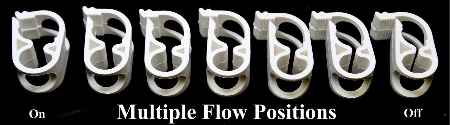 Large Tubing / Siphon Hose Shut Off Plastic Pinch Clamp Fits 7/16 in O.D. Tubing Ratcheted Flow Control Valve Closure - Multi-Pack