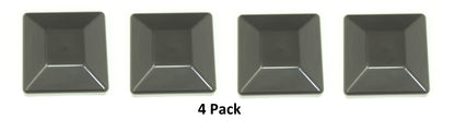 4x4 Nominal (3-5/8"x 3-5/8") Black Plastic Fence Post Caps with a smooth flat top