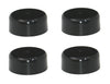 3.5" Round Black Fence Post Caps Plastic 3.5" (3 1/2") - Round Log Rail Post Caps for Pressure Treated Wood