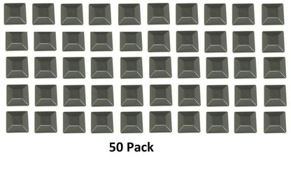 4x4 Nominal (3-5/8"x 3-5/8") Black Plastic Fence Post Caps with a smooth flat top