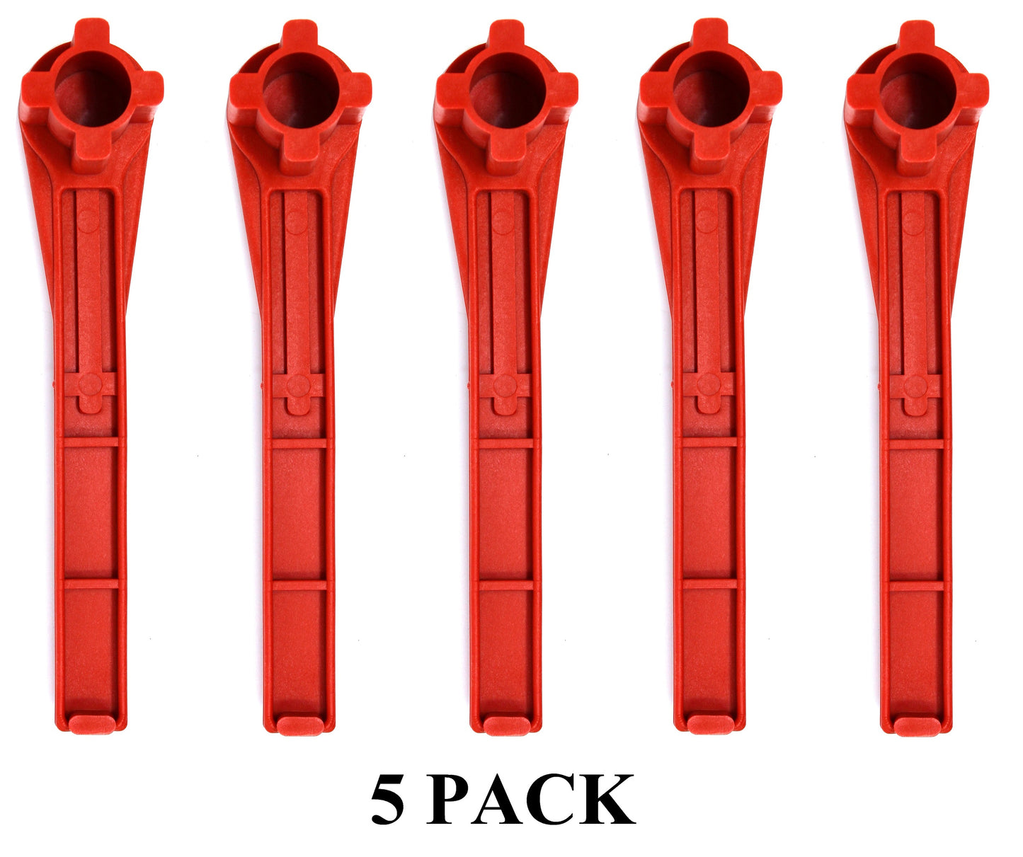 4-in-1 Gas and Bung Wrench Non Sparking Solid Drum Bung Nut Wrench (Red)
