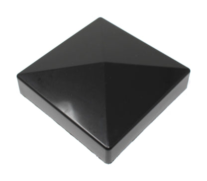 5x5 True (127mm x 127mm) Plastic Pyramid Vinyl Fence Post Cap Black, Grey, Tan or White