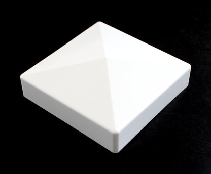 5x5 True (127mm x 127mm) Plastic Pyramid Vinyl Fence Post Cap Black, Grey, Tan or White