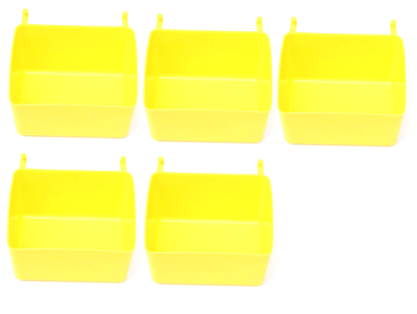 Small Plastic Yellow Pegboard Storage/Part Bins -Heavy Duty- Multi Pack