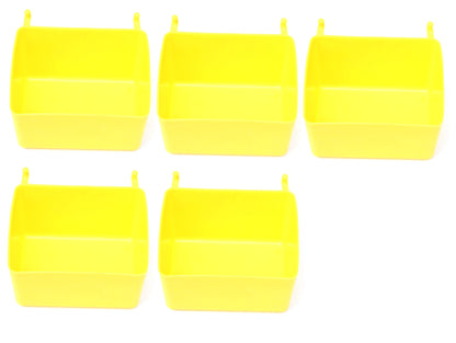 Small Plastic Yellow Pegboard Storage/Part Bins -Heavy Duty- Multi Pack