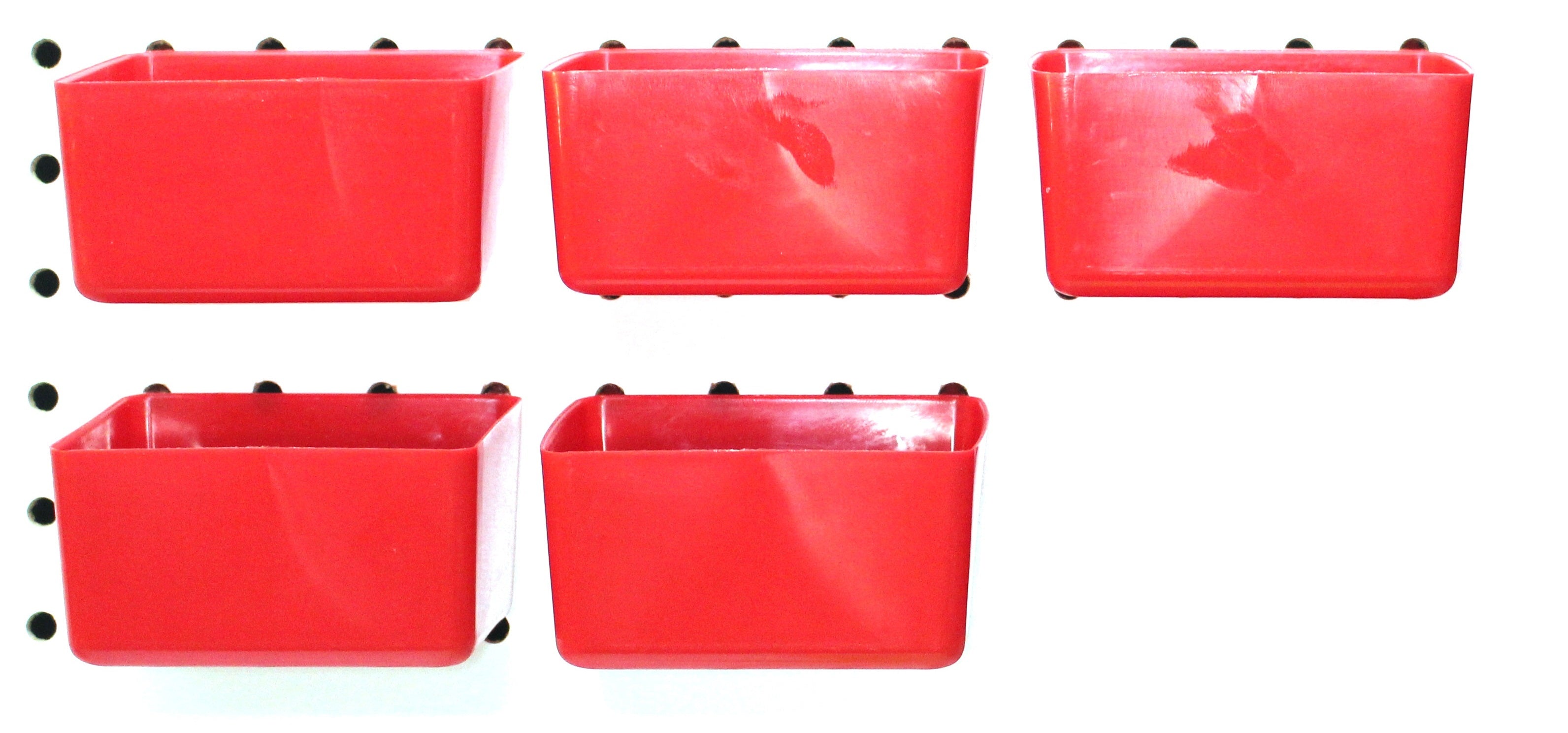 Small Plastic Red Pegboard Storage / Parts Bins - 10 Pack – JSP  Manufacturing