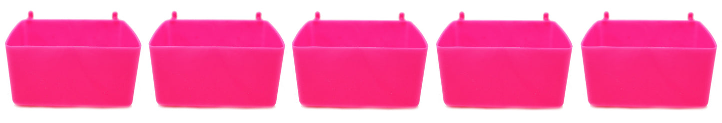 Small Plastic Pink PegBoard Storage / Part Bins- Organizer garage, home or shop