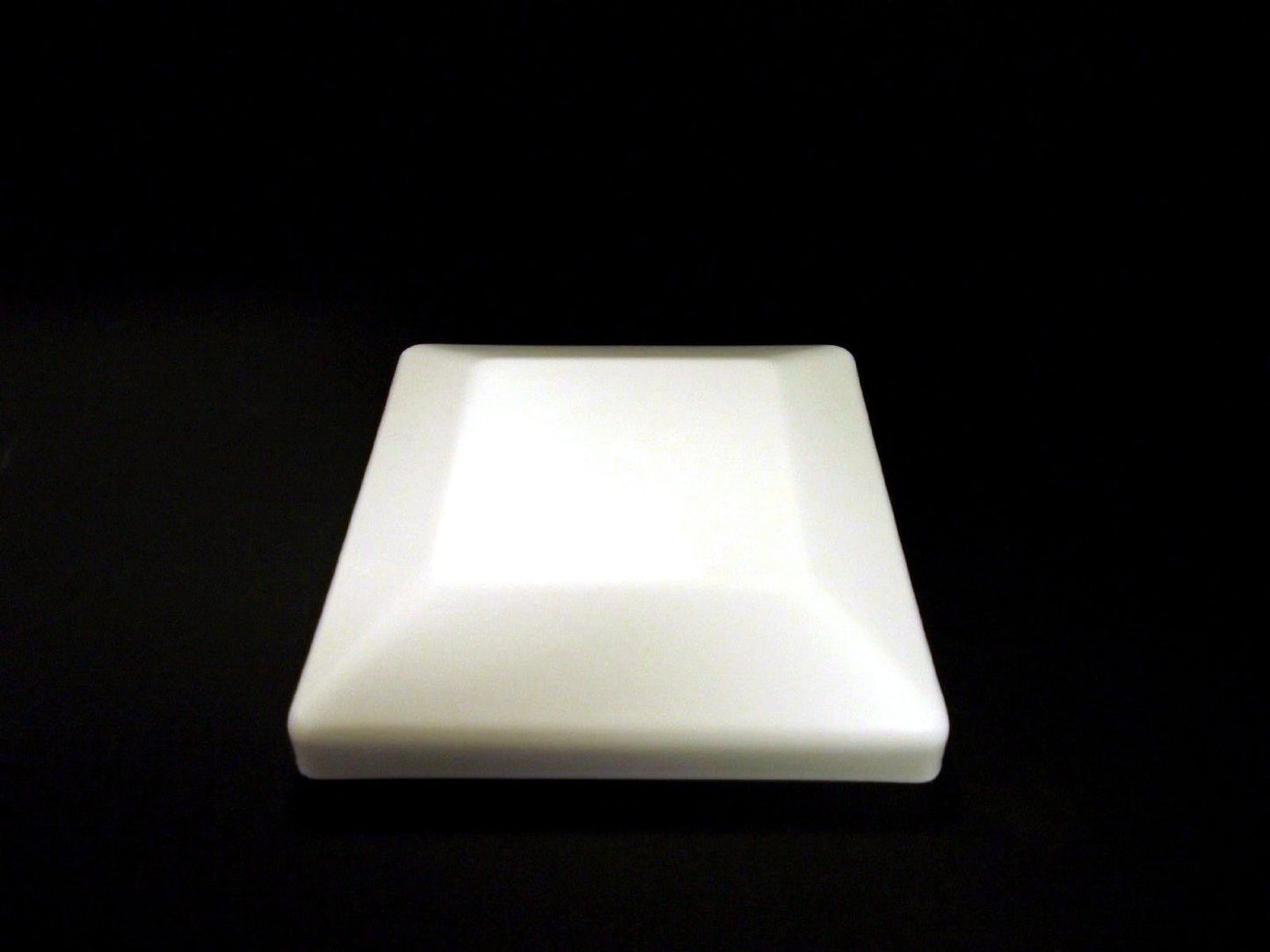 6x6 Nominal (5-5/8" x 5-5/8") White Plastic Fence Post Caps with a smooth flat top