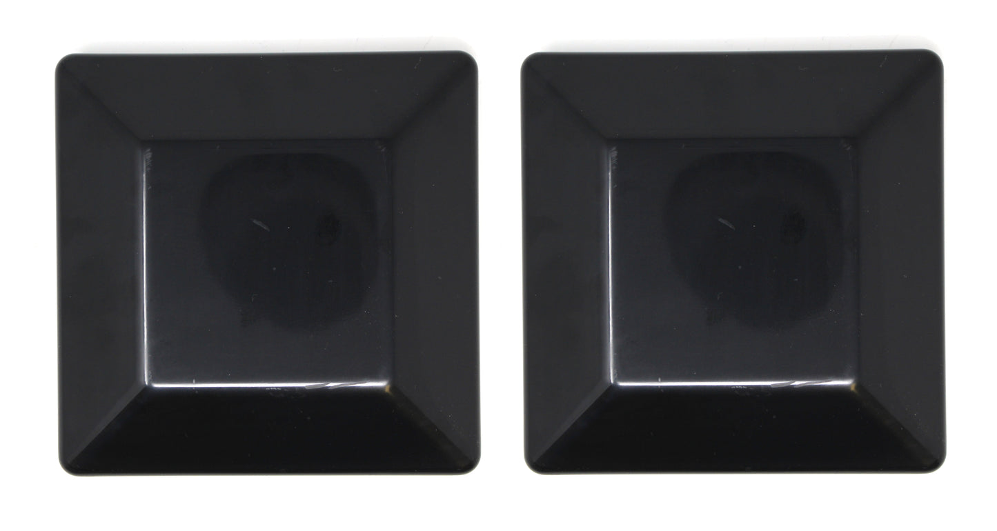6x6 Nominal (5-5/8" x 5-5/8") Black Plastic Fence Post Caps with a smooth flat top