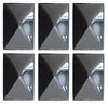 4x6 Nominal (3-5/8"x5-5/8") Plastic Pyramid Fence Post Caps with Pre-Drilled Hole Black or White Multi- Quantity Packs