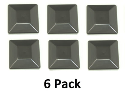 4x4 Nominal (3-5/8"x 3-5/8") Black Plastic Fence Post Caps with a smooth flat top