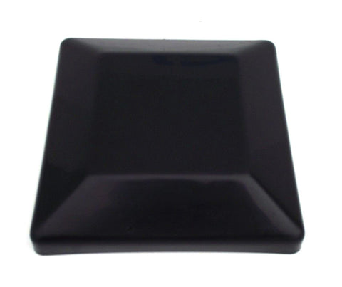 6x6 Nominal (5-5/8" x 5-5/8") Black Plastic Fence Post Caps with a smooth flat top