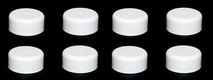 3.5" Round White Fence Post Caps Plastic (3 1/2")- Round Log Rail Post Caps for Pressure Treated Wood
