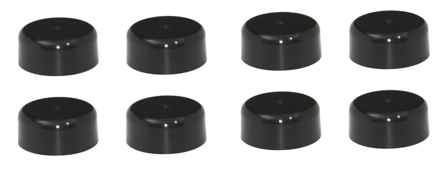 3.5" Round Black Fence Post Caps Plastic (3 1/2")- Round Log Rail Post Caps for Pressure Treated Wood