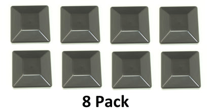 4x4 Nominal (3-5/8"x 3-5/8") Black Plastic Fence Post Caps with a smooth flat top