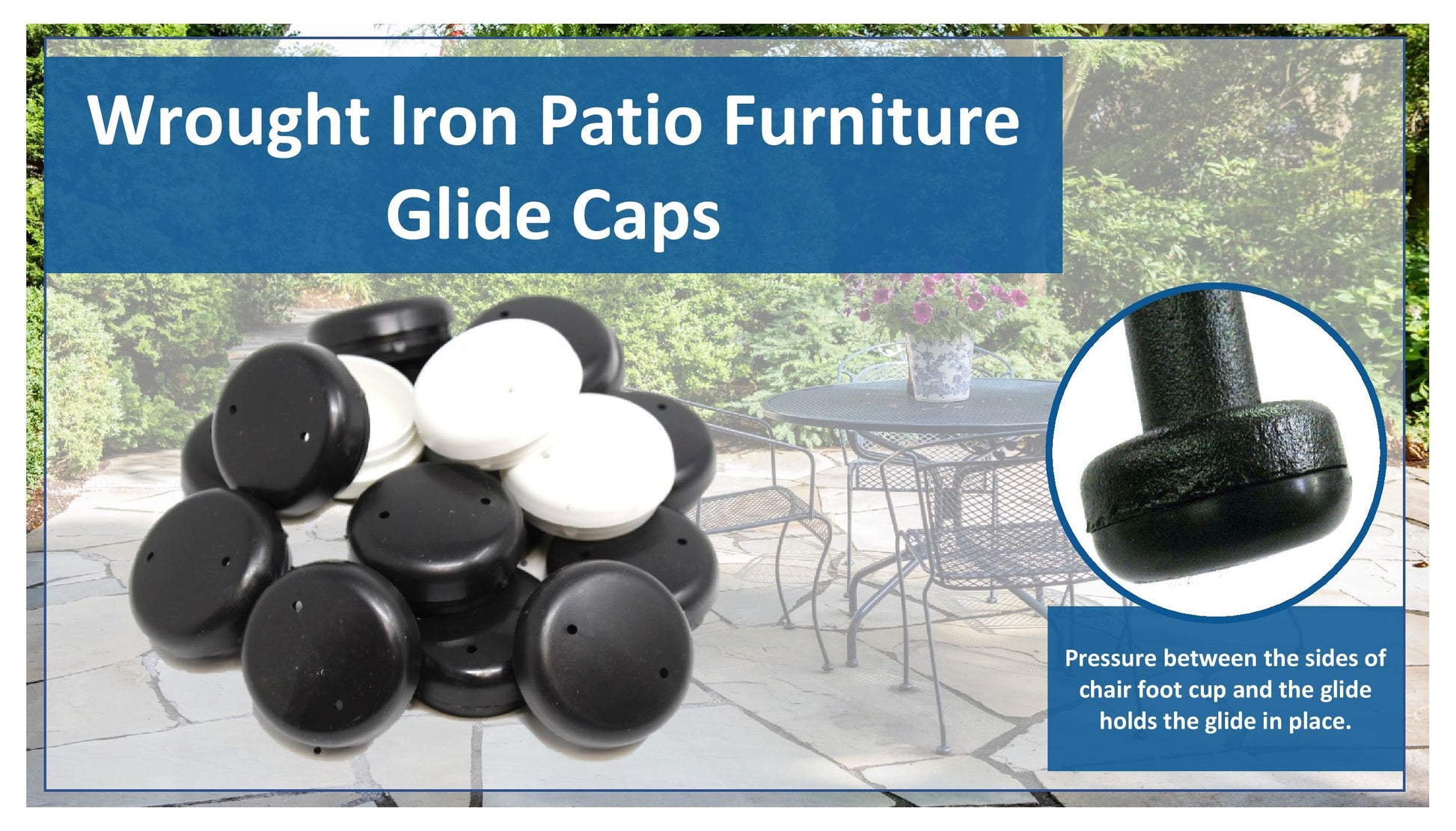 Furniture Pads 32-Pack Black Plastic Chair Leg Caps –