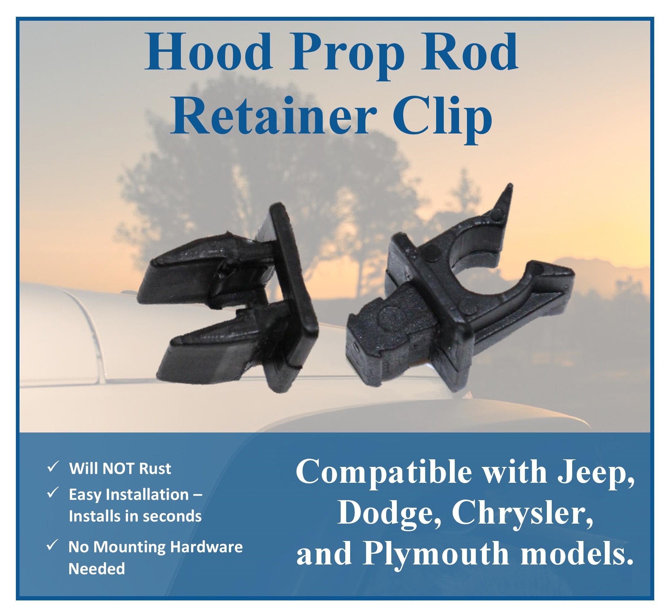 1999 jeep wrangler hood store prop rod clip