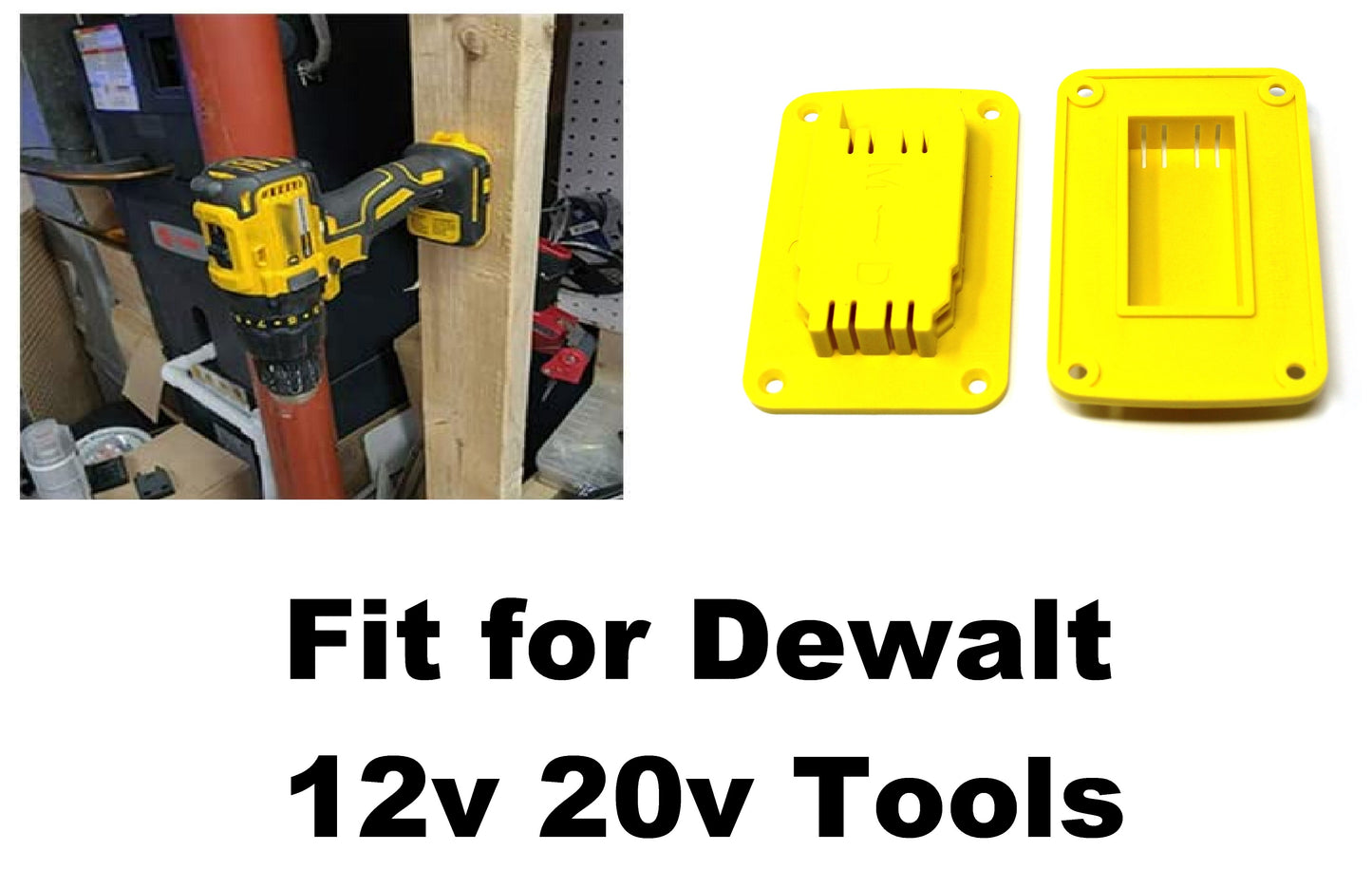 Plastic Power Tool Holder Mount for Milwaukee M18 or Dewalt 20V 12V Power drill