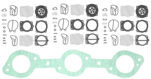 Kawasaki Triple Carburetor Kit with Base Gasket 11060-3753 900 Zxi & Stx  Jetski Jet Ski