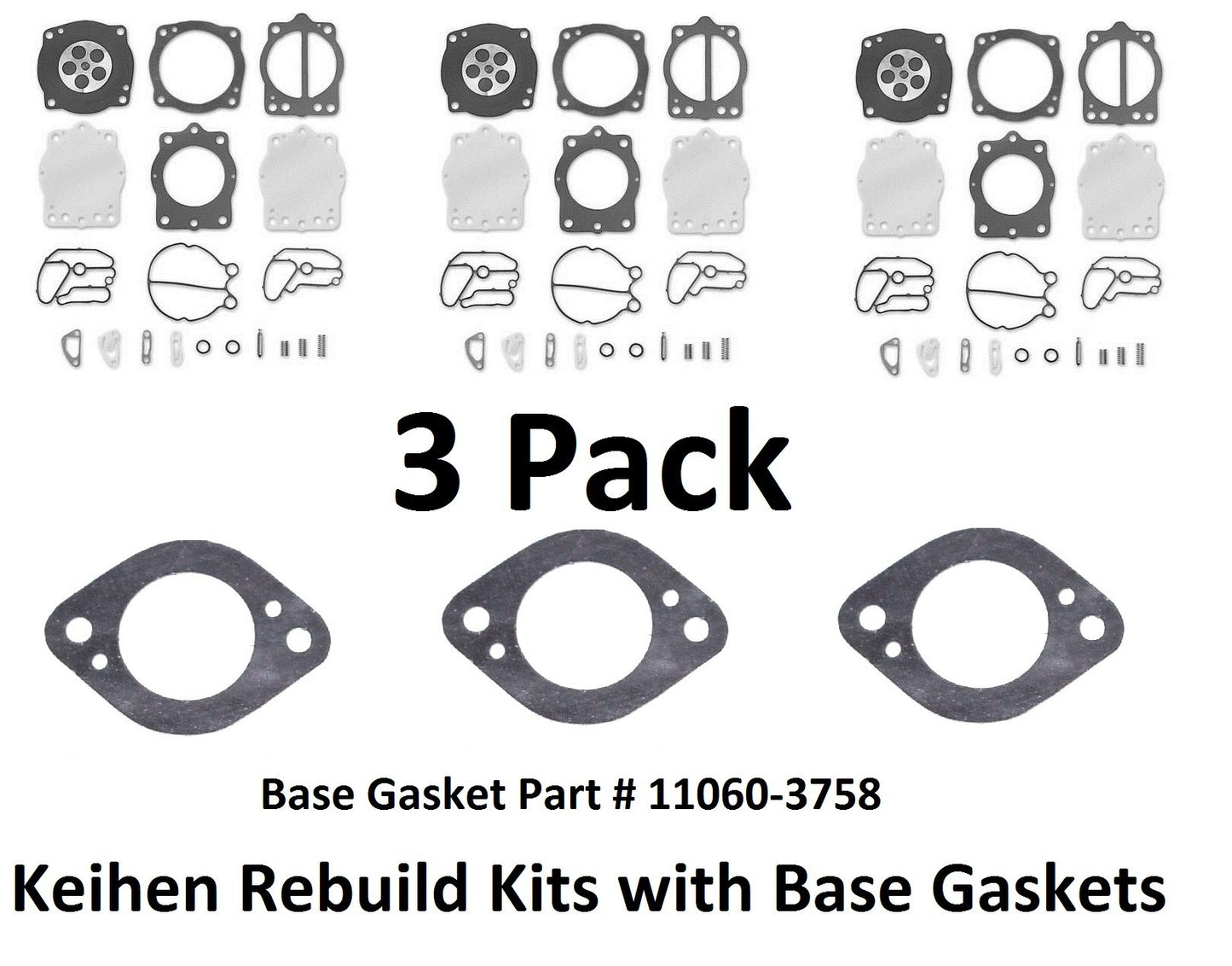 Kawasaki Keihin Carb Kit & Base Gasket 11060-3758 Ssxi St Xi Bg
